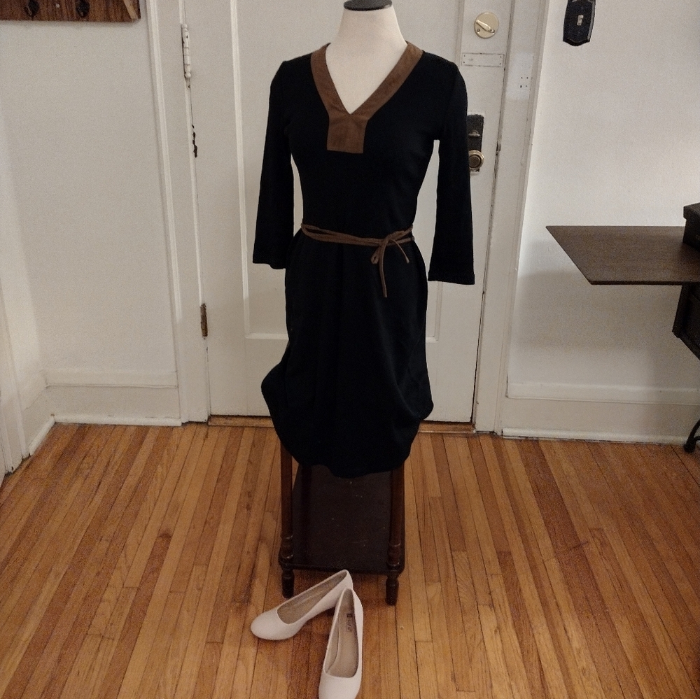 Black and Tan Ralph Lauren Elegant Dress